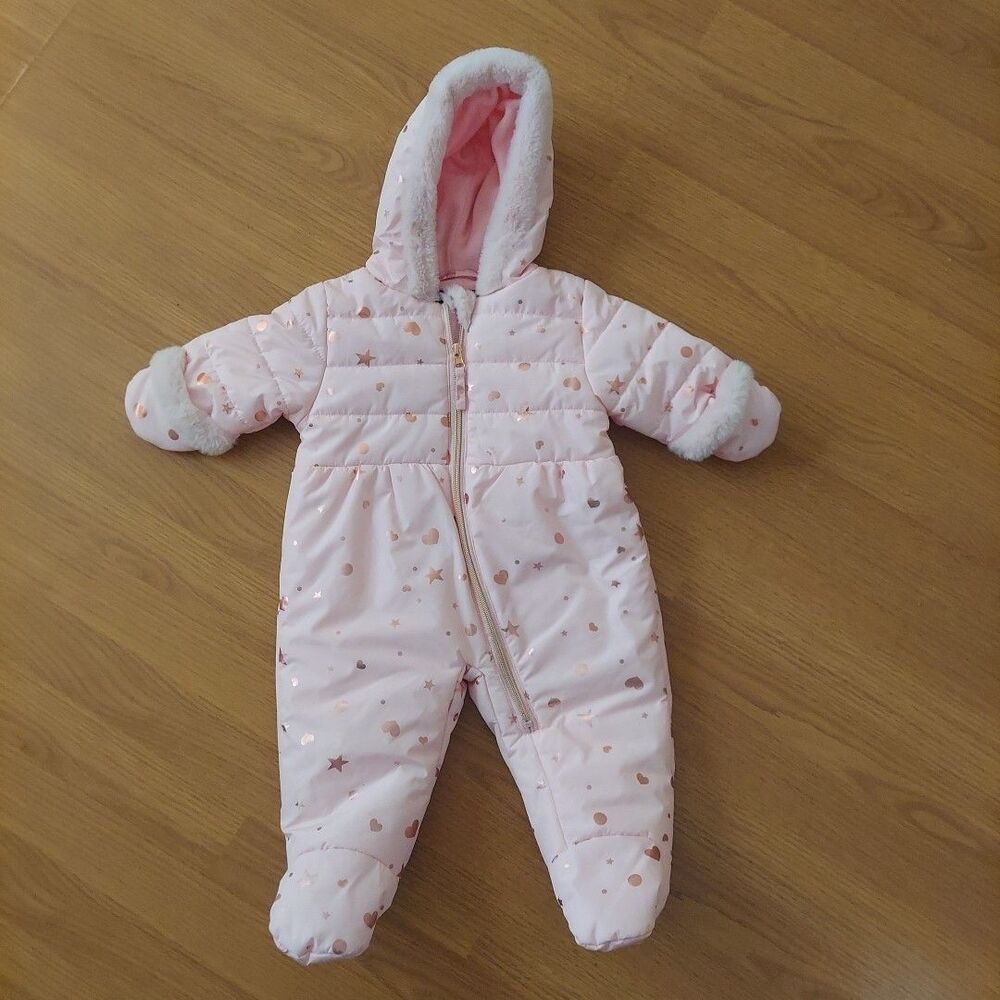 Rothschild Baby Girl's Snowsuit Winter Bunting Pink Sz 6/9 Months